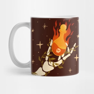 Poison in skeleton hand Halloween illustration Mug